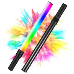 SEISA - Lampara Varita de Luz LED RGB de Mano para Fotos Video Tiktok Vlog