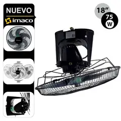 IMACO - Ventilador de techo OCF7919 Orbital 75 Watts Negro