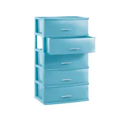 POLINPLAST - CÓMODA SUPER LINDA X5 PISOS CELESTE BEBÉ