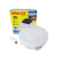 OPALUX - Lampara Portátil Colgante Solar Recargable 300W 72 Led OP-FD300W