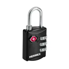 HERMEX - Candado para Maleta Equipaje de Combinación 3 Dígitos TSA 46291 Hermex