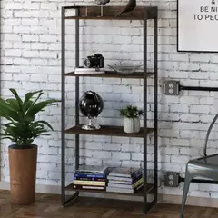 TU MESITA - Librero Industrial Brody color Marrón 4 repisas