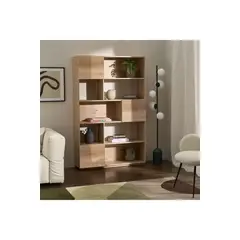 TU MESITA - Librero Moderno Sevilla color Roble 3 puertas TU MESITA