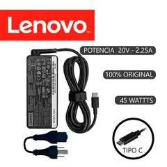 GENERICO - CARGADOR COMPATIBLE LENOVO 20V 2-25A Tipo C 45W