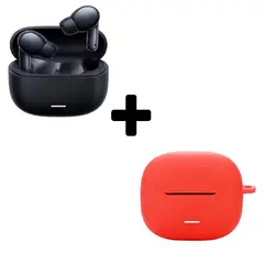 XIAOMI - Redmi Buds 6 Lite Negro + Funda de Silicona Rojo