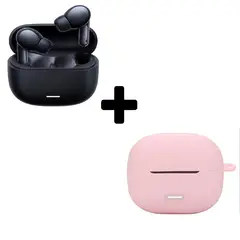 XIAOMI - Xiaomi Redmi Buds 6 Lite Negro + Funda de Silicona Rosado