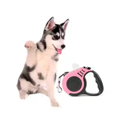 GENERICO - Correa Duradero para Perro de 5m en Rosado Y+Gift Stickers