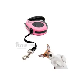 GENERICO - Correa con Gancho Pet de 5m en Rosado Y+Envoltorio de Regalo