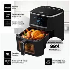 TAURUS - Freidora de Aire Silver Fryer 5L 1400W