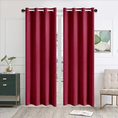 CASATEX - Set de Cortinas de Tela JACQUARD 140x200cm CHERRY