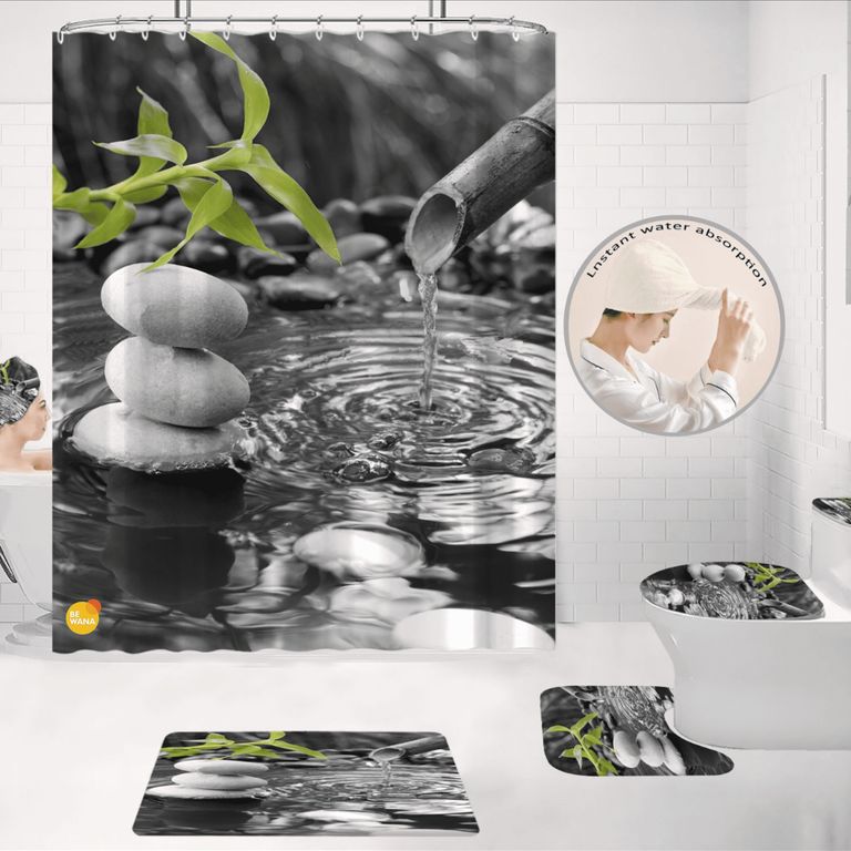 Juego De Baño Lujoso De 7 Piezas Decorativas