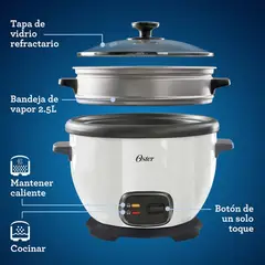 OSTER - Arrocera Blanca con función de mantener caliente CKSTRC5730W