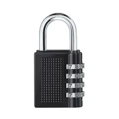 GENERICO - CANDADO DE SEGURIDAD CON CLAVE NEGRO