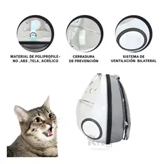 GENERICO - Transportador para Felino en Color Plomo Y+Post-it Adhesivos
