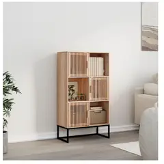 TU MESITA - Librero Multiusos TU MESITA Beltran color Haya 3 puertas