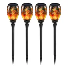 HOME NEAT - Llama LED Lámpara Solares de Exterior para Jardín 4 Unidades