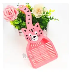 RYBIU IMPORT - Pala Cernidora con Diseño para Gato en Rosado