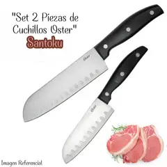OSTER - Juego de Cuchillos Santoku 2 pzas