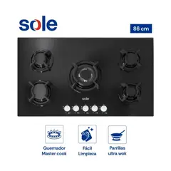 SOLE - COCINA EMPOTRABLE A GAS 5 QUEMADORES - SOLCO033.