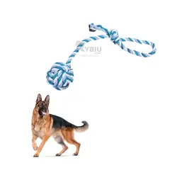 RYBIU IMPORT - Soga de Morder para Perros Lavable Azul Y+Papel de Regalo