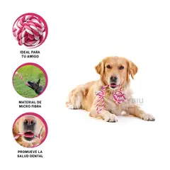 GENERICO - Nudo para Perros Grande de Rosado Y+Banderitas Adhesivas