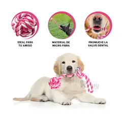 GENERICO - Nudo de Juego para Mascota en Rosado Y+Ligas de Regalo
