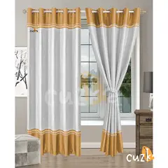 CASATEX - Set de Cortinas JACQUARD Blackout BICOLOR BRILLO 140x230cm