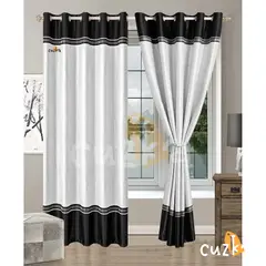 CASATEX - Set de Cortinas JACQUARD Blackout BICOLOR BRILLO 140x230cm