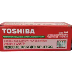 TOSHIBA - Caja de pilas AA marca 40 unidades