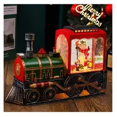 GENERICO - Tren Navideño Linterna Musical Adorno Luminoso Muñeco de Nieve