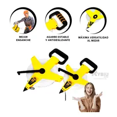 RYBIU IMPORT - Cinta de Medicion para Uso Amarillo Y+Post-it Adhesivos