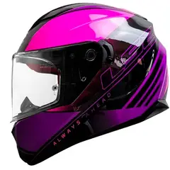LS2 - CASCO FF320 PATH NEGRO NEON FUCSIA