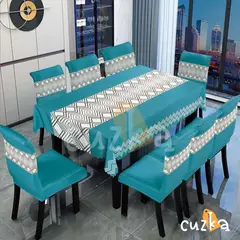 CASATEX - Mantel de Mesa y Fundas Para 6 Sillas de Tela 152 x 228cm