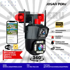 GENERICO - PTZ DOBLE LENTE CON SIRENA IPC360 HOME