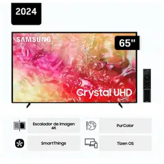 SAMSUNG - Televisor Samsung LED 65 Crystal UHD 4K 65DU7000 Tizen OS Smart TV 2024