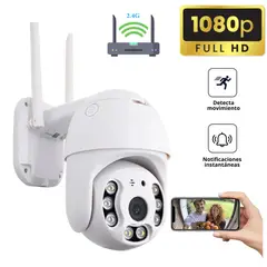 GENERICO - Camara IP Full HD Exterior WiFi Sensor Movimiento 360° App Control