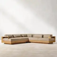 MOBILIARI - MP Sofá Seccional de Terraza Adrianne - Gris Claro