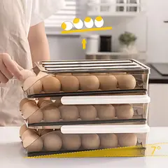 GENERICO - Dispensador de huevos apilable de 2 niveles para 36 huevos