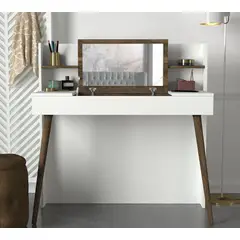 TU MESITA - Tocador Moderno Tatty color BlancoMarrón TU MESITA