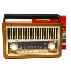 SEISA - Radio Portatil Am Fm Retro Vintage Parlante Bluetooth Mp3 Recargable