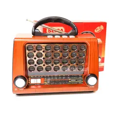 SEISA - Radio Portatil AM FM Vintage Retro Bluetooth Mp3 Recargable
