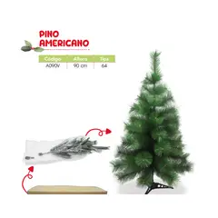 GENERICO - Arbol de navidad de 90 cm pino americano