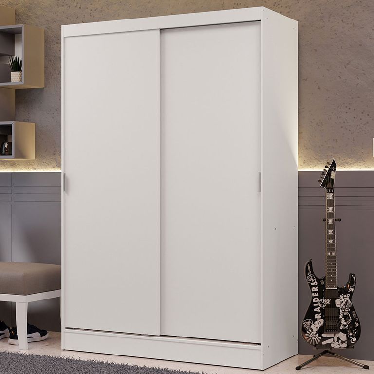 Ropero Luke 2 Puertas Corredizas 2 Cajones Blanco