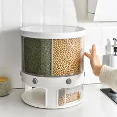 GENERICO - Dispensador De Arroz y Menestras De 10 Kilos Circular