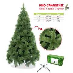 GENERICO - Árbol de navidad de 1 80mt. Rama x rama coposo pino canadiense