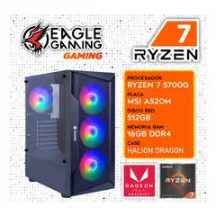 AMD - Computadora PC Ryzen 7 5700G RAM 16GB SSD 500GB CON GRAFICOS AMD RADEON