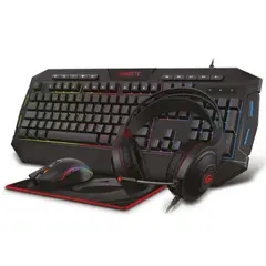 GAMBYTE - Combo 4 En Uno Gryphus-h Teclado+ Mouse+Auricular+Pad Mouse