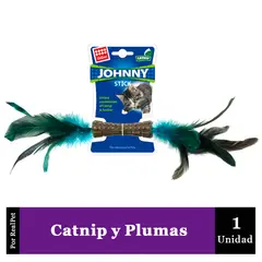 GIGWI - Catnip para Gatos Johnny Stick dos lados de pluma natural