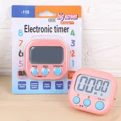 GENERICO - Temporizador Digital Rosado Con Soporte Magnético Para Cocina