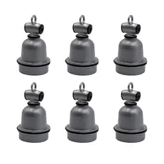 GENERICO - PACK X6 SOCKET CERÁMICO E27 PARA FOCO INFRARROJO GANADO